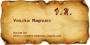Voszka Magnusz névjegykártya